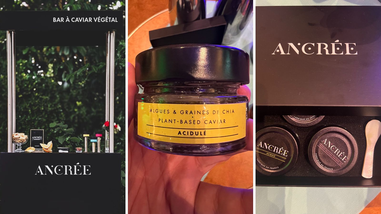 Ancrée's vegetarische kaviaar op basis van chia en zeewier